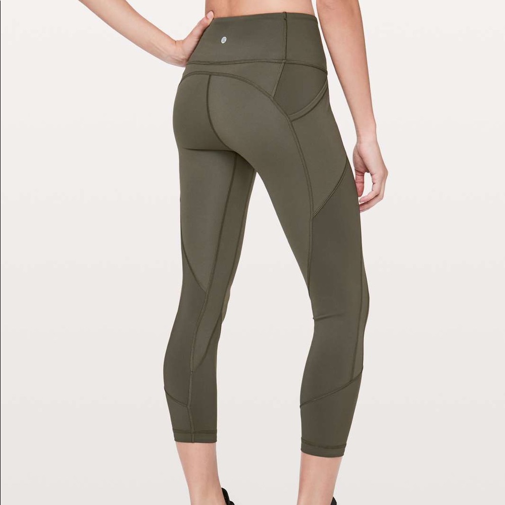 Lululemon All The Right Places Crop (light olive)